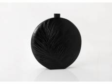 Vase noir feuille 68 cm