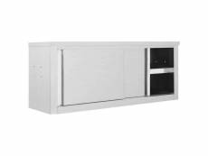 Vidaxl armoire de cuisine avec portes coulissantes 120x40x50 cm inox 51053
