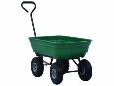 Vidaxl chariot à main de jardin 300 kg 75 l vert 145507