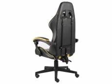 Vidaxl fauteuil de jeux vidéo noir et doré similicuir 20520