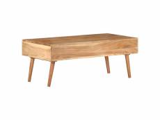 Vidaxl table basse 100x50x39 cm bois d'acacia solide