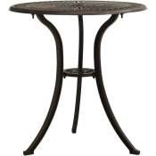 Vidaxl - Table de jardin Bronze 62x62x65 cm Aluminium