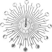 Vintage Metal Art Crystal Horloge Murale de Luxe Horloge