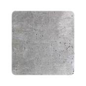 WENKO Tapis de douche Concrete, tapis de bain antidérapant à ventouses, plastique effet béton, 54x54 cm, gris