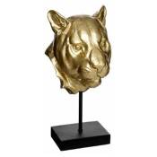 Atmosphera - Statuette Déco Tête de Lion 35cm Or
