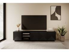 Bobochic meuble tv 200 cm alice avec niches noir