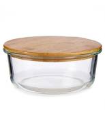Boîte de conservation ronde verre avec couvercle hermétique