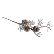 Branche décorative - Cône et mélèze - Art floral - 26 cm