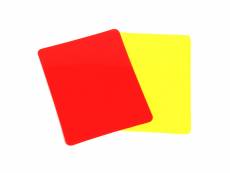 Cartons d'arbitre en pvc (lot de 2, 1 rouge et 1 jaune)