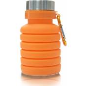 CCYKXA (D)500 ml Bouteille d'eau pliable en silicone pour voyage, camping, pique-nique, gym, randonnée, cyclisme, pêche