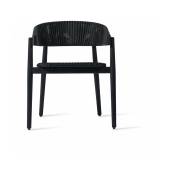 Chaise d'extérieur teck massif noir Mona - Vincent Sheppard