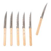 Coffret couteaux (x6) en inox et bois de hêtre