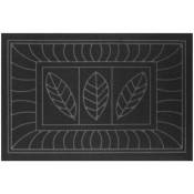 Douceur D'intérieur - Paillasson en caoutchouc feuilles, 45 x 75 cm