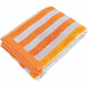 Drap de bain 100x150 PURE STRIPES - Orange Butane