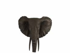 Elephant suspendu resine marron - l 41,5 x l 27 x h 43 cm