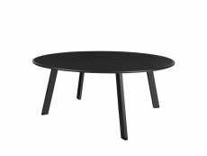 Fer - table basse ronde en métal ø70cm - couleur - noir 06904272