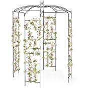 Goplus - Arche de Jardin Forme de Cage à Oiseaux, 286 x φ 206 cm, Crochet de Suspension, Arche Rosier Décoration de Fête, Charge 10KG