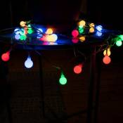 Guirlande lumineuse à led avec minuterie ampoules multicolores 4,5m longue chaîne lumineuse 30 ampoules - multicolore