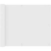 Helloshop26 - cran de balcon 75 x 500 cm tissu oxford blanc - Blanc