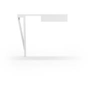 Herdasa - Table console, modèle 733 collection aire, en hêtre massif cérusé, blanc