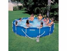 Kit piscine ronde "tubulaire" 366x76cm bleu