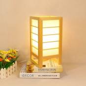 Lampe de bureau Led en bois Art déco de style japonais