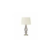 Lampe de table Cebrano 1xe27 Cuir avec pantalon beige 30x30x55 Cm