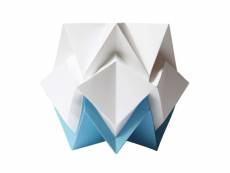 Lampe de table origami bicolore en papier - taille m