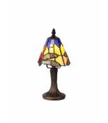 Lampe Tiffany Cristal k9 Orange,noir,or,bleu 1 ampoule