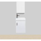 Meuble salle de bain avec vasque/lavabo lave mains à suspendre Mini 40 Blanc