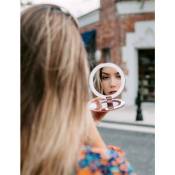 Miroir grossissant Ohjijinn Miroir grossissant Miroir compact à led, miroir de voyage lumineux, grossissement x10, portable, double face, miroir de
