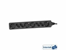 Multiprise inline® 8 ports 4x type f allemand + 4x euro noir 1,5m