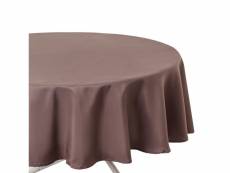 Nappe anti-taches ronde ophy - diam 180 cm - taupe