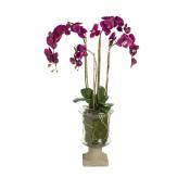Orchidée en coupe artificielle violette H88