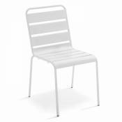 Oviala - Chaise de jardin en métal blanc - Palavas - Blanc