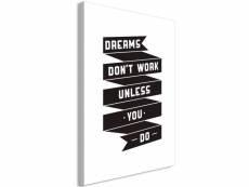 Paris prix - tableau imprimé "dreams don't work" 60