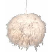 Plafonnier suspendu plumes de canard blanc salon salle à manger lampe boule dans un ensemble comprenant des ampoules LED