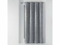 Rideau a oeillets 135 x 240 cm occultant imprime metallise youpi gris/argent 1608933-gris-argent