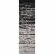 Safavieh - Tapis d'intérieur ombre moderne tissé à la puissance, collection Adirondack, ADR113, en argenté & noir, 76 x 244 cm par Argenté & Noir