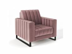 Siblo fauteuil en tissu riviera 62 rose