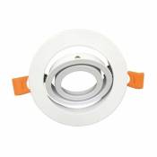 Silamp - Support Spot GU10 led Rond Blanc 110mm Orientable