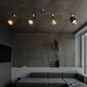 Spots de plafond orientable déco poinçonnage salon velours lampe noir or