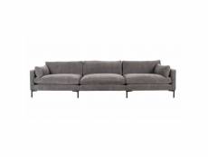 Summer - canapé confortable 5 places en tissu gris l335