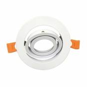 Support Spot GU10 led Rond Blanc 110mm Orientable Silamp