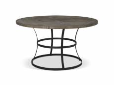 Table à manger ronde bois marron 140x140x75cm - décoration