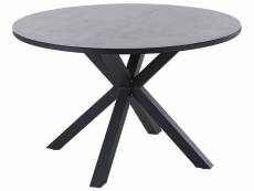 Table de jardin en aluminium gris et noir ⌀ 120 cm maletto 326909