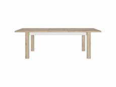 Table rectangulaire avec allonge - décor chene - oleron - l 240 x p 90 x h 70 cm - made in france 1J1U090