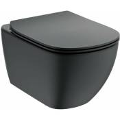 Tesi - wc suspendu avec abattant softclose, Aquablade, noir T3546V3 - Ideal Standard