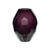 Vase en verre violet H17 H17
