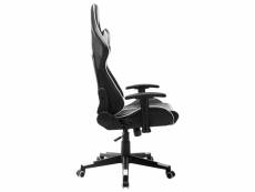 Vidaxl chaise de jeu noir et blanc cuir artificiel